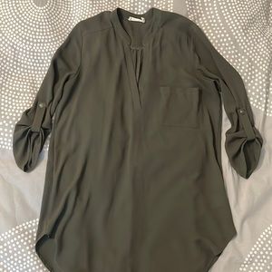 Olive tunic blouse